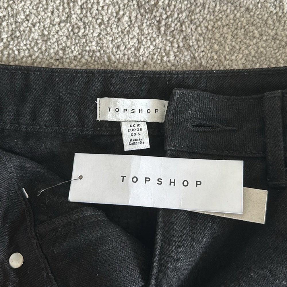 Topshop denim skirt in black - NWT - Picture 6 of 7